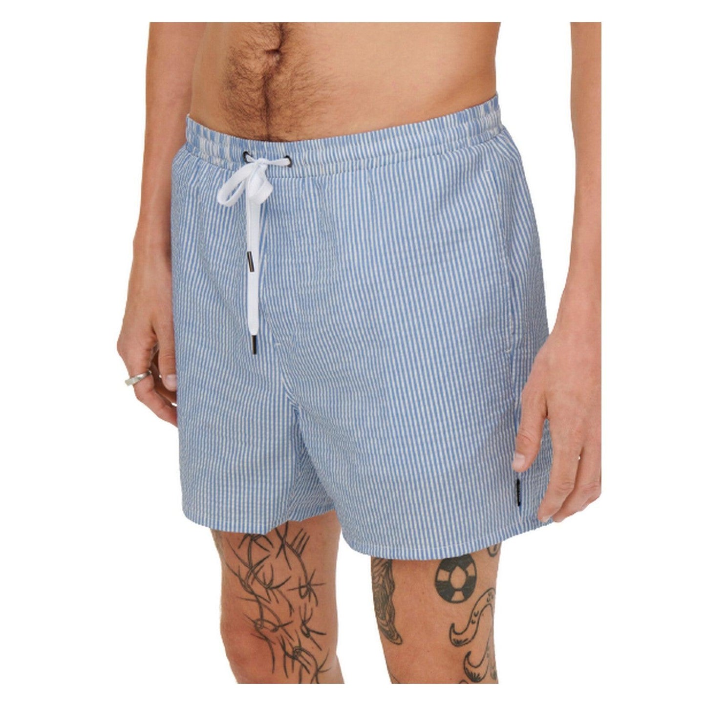 Pantaloncini e calzoncini Uomo Only & Sons - Onsted Swim Seersucker Gw 1841 - Celeste