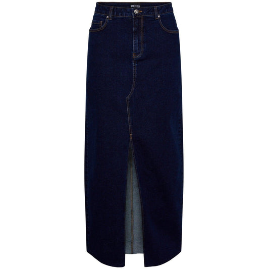 Spódnice codzienne Damskie - Pcjessie Hw Spódnica dżinsowa do kostki Noos Exp - Czarna