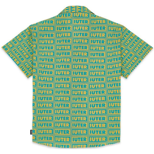 Iuter Chemises décontractées pour hommes - Chemise Panel S/S - Vert