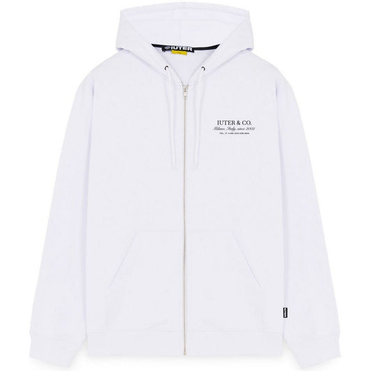 Sudaderas con capucha Iuter para hombre - Sudadera con capucha Cuts Zip - Blanco