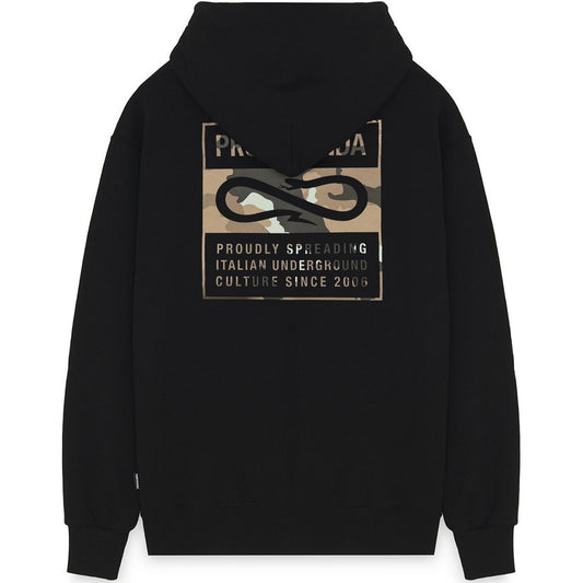 Propaganda Men's Hoodies - Label Camo Sweatshirt - Black