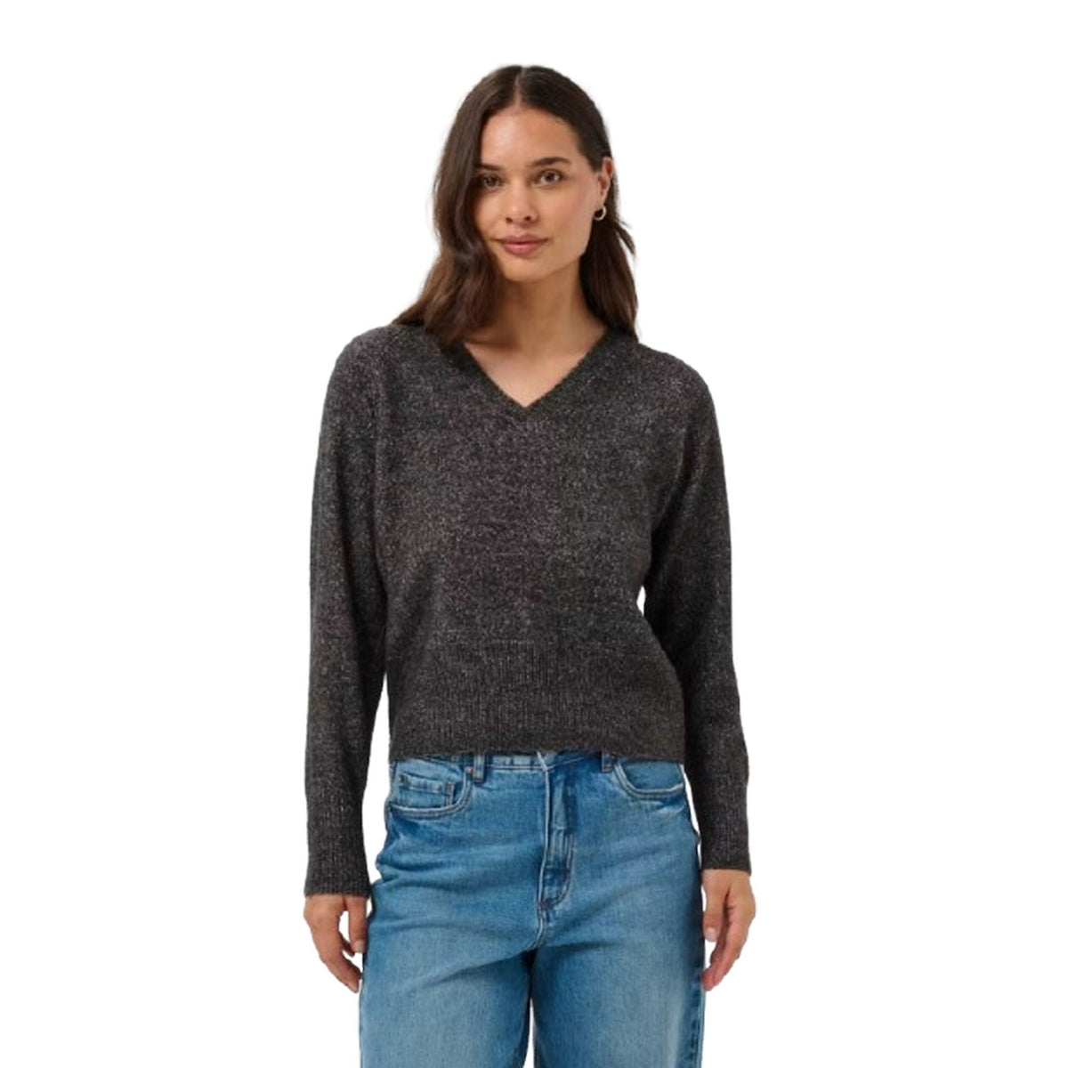 Maglioni Donna Kaffe - KAniel v-neck Pullover - Grigio