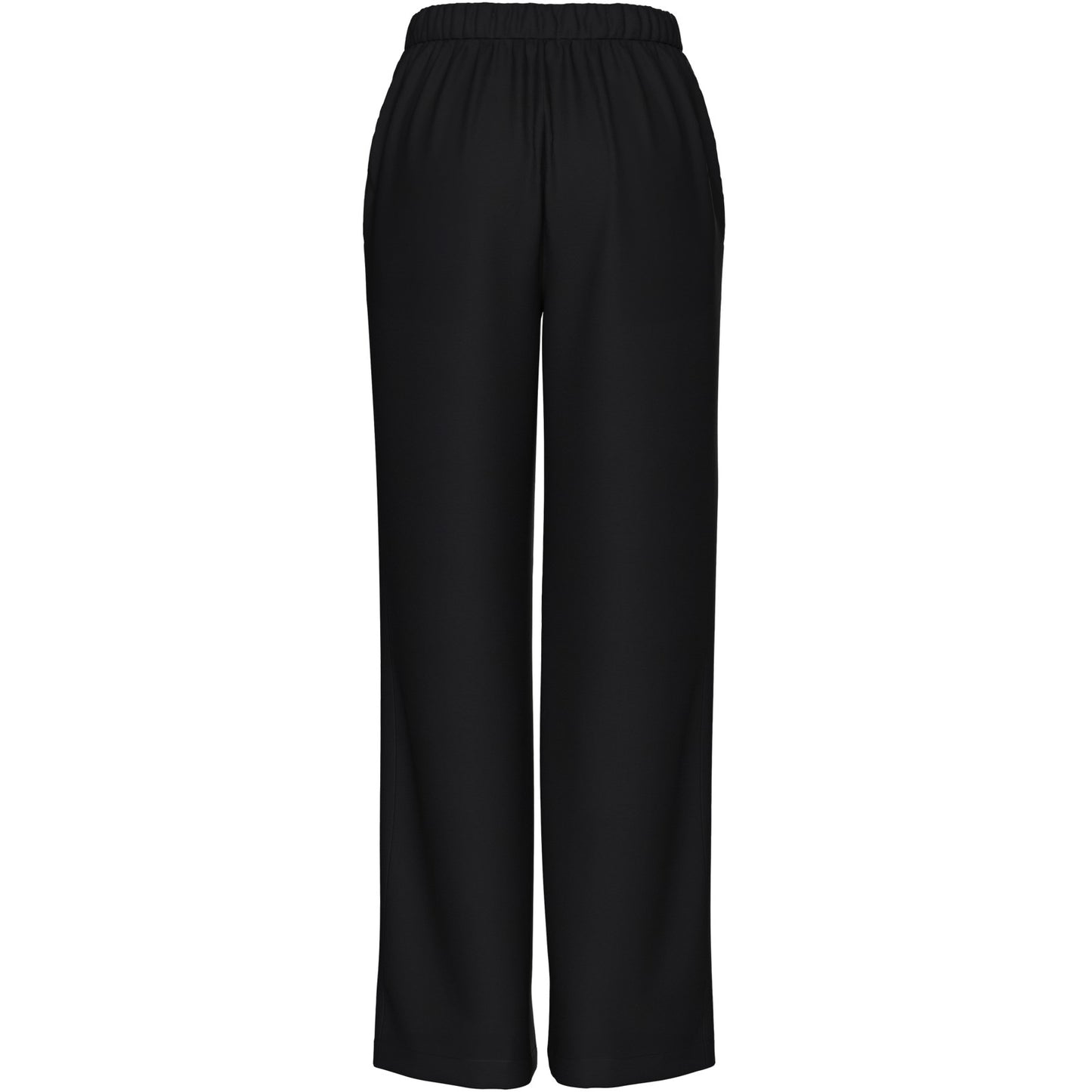 Pantaloni Donna Pieces - Pcbozzy Hw Wide Plain Pant Noos Bc - Nero