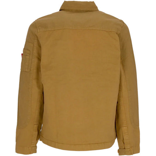 Alpha Industries Herren-Freizeithemden – Farbblock-Overshirt – Beige