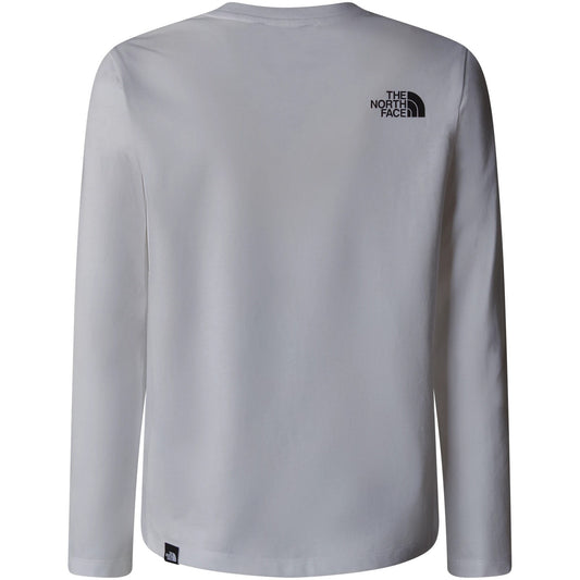 The North Face Boys Long Sleeve Shirts - Teen Easy Ls Tee - White