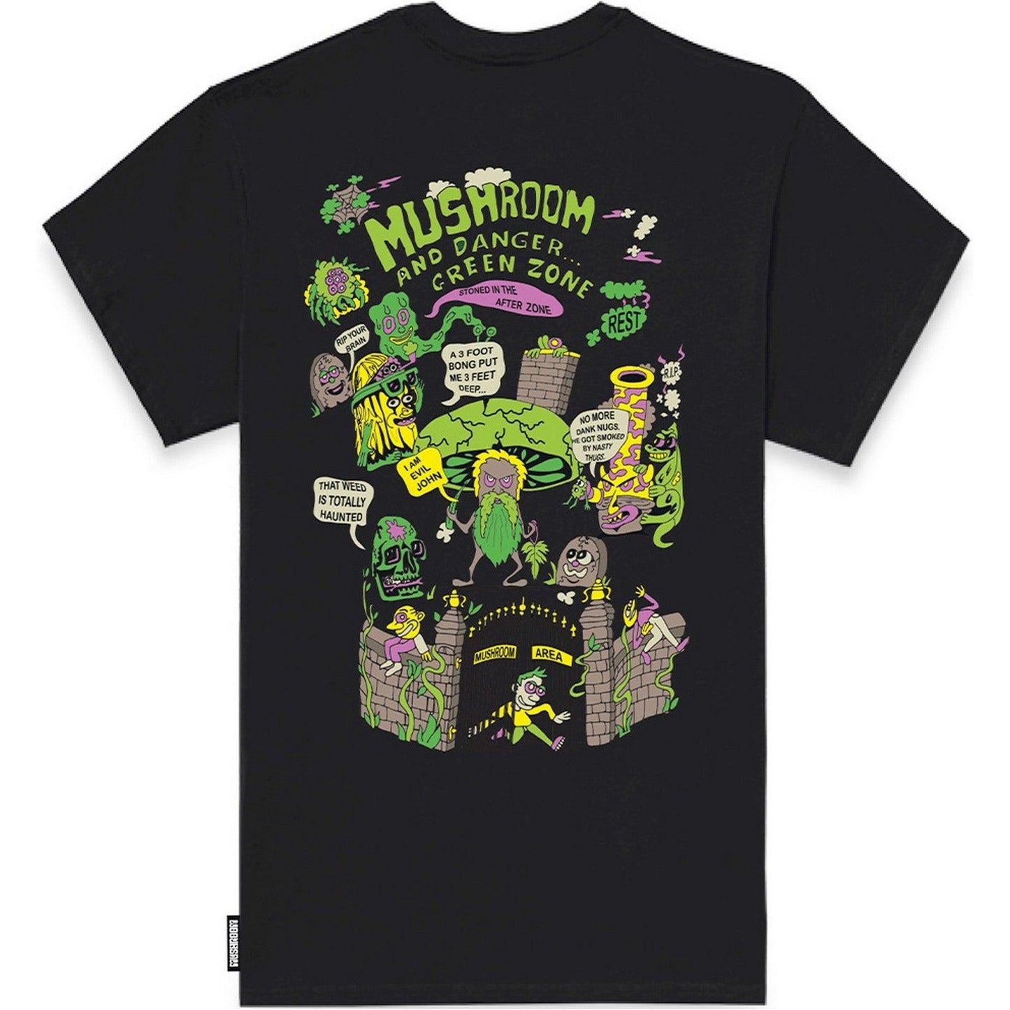 T-shirt Uomo Mushroom - T-Shirt Green Zone - Nero