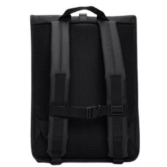 Rains Unisex Casual Backpacks - Rolltop Rucksack W3 - Black