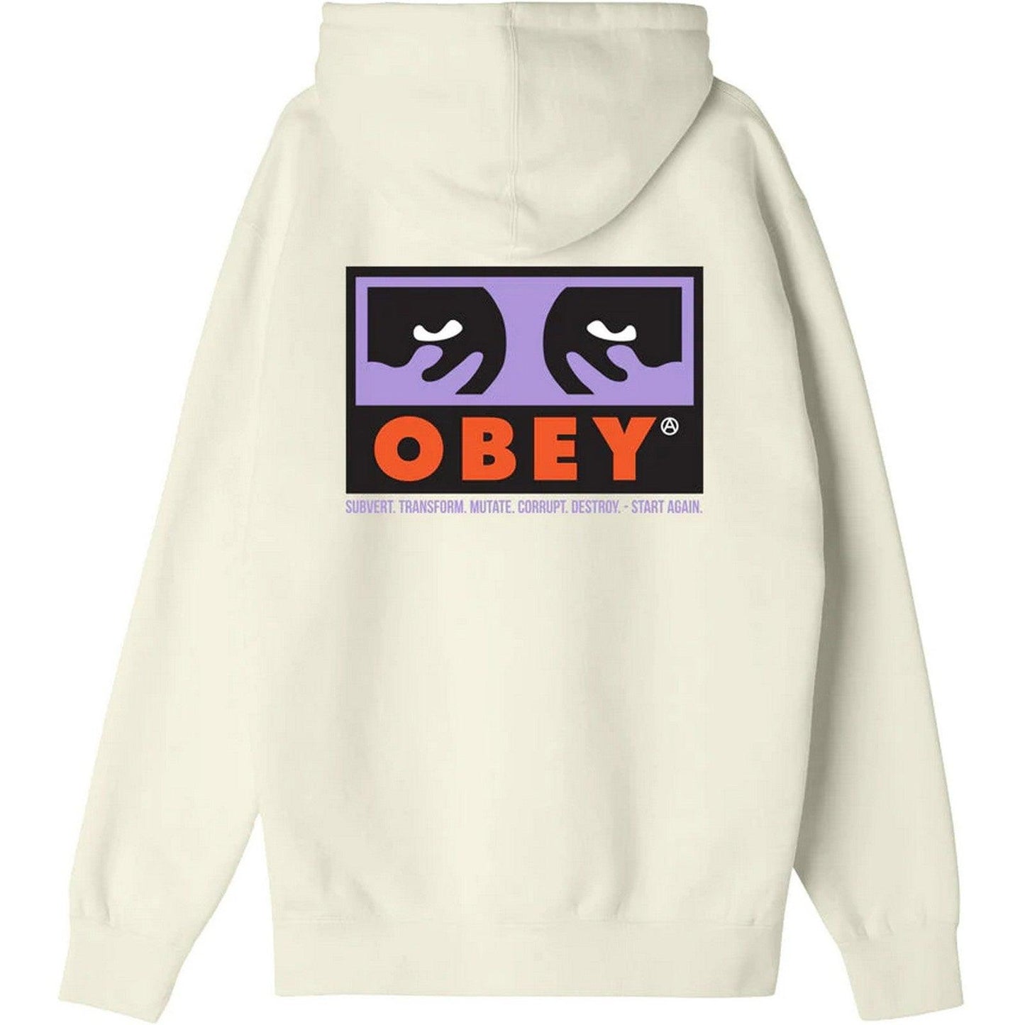 Felpe con cappuccio Uomo Obey - Obey Subvert Premium Hooded Fleece - Panna