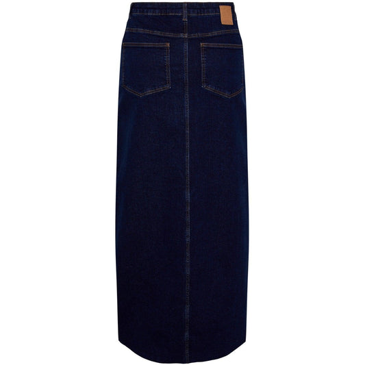 Spódnice codzienne Damskie - Pcjessie Hw Spódnica dżinsowa do kostki Noos Exp - Czarna