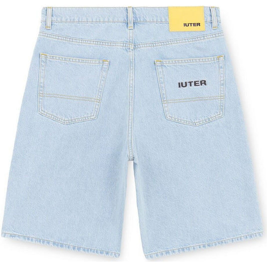 Iuter Herren-Shorts – lockere Denim-Shorts – Hellblau