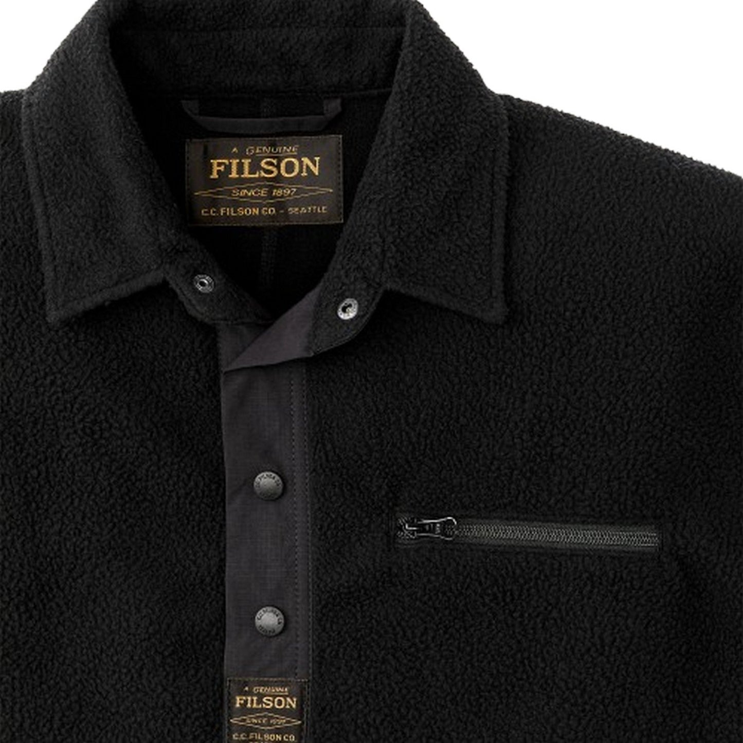 Maglioni Uomo Filson - Pile Fleece Pullover - Nero