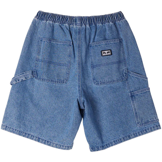 Pantaloncini Uomo Obey - Easy Denim Carpenter Short - Blu