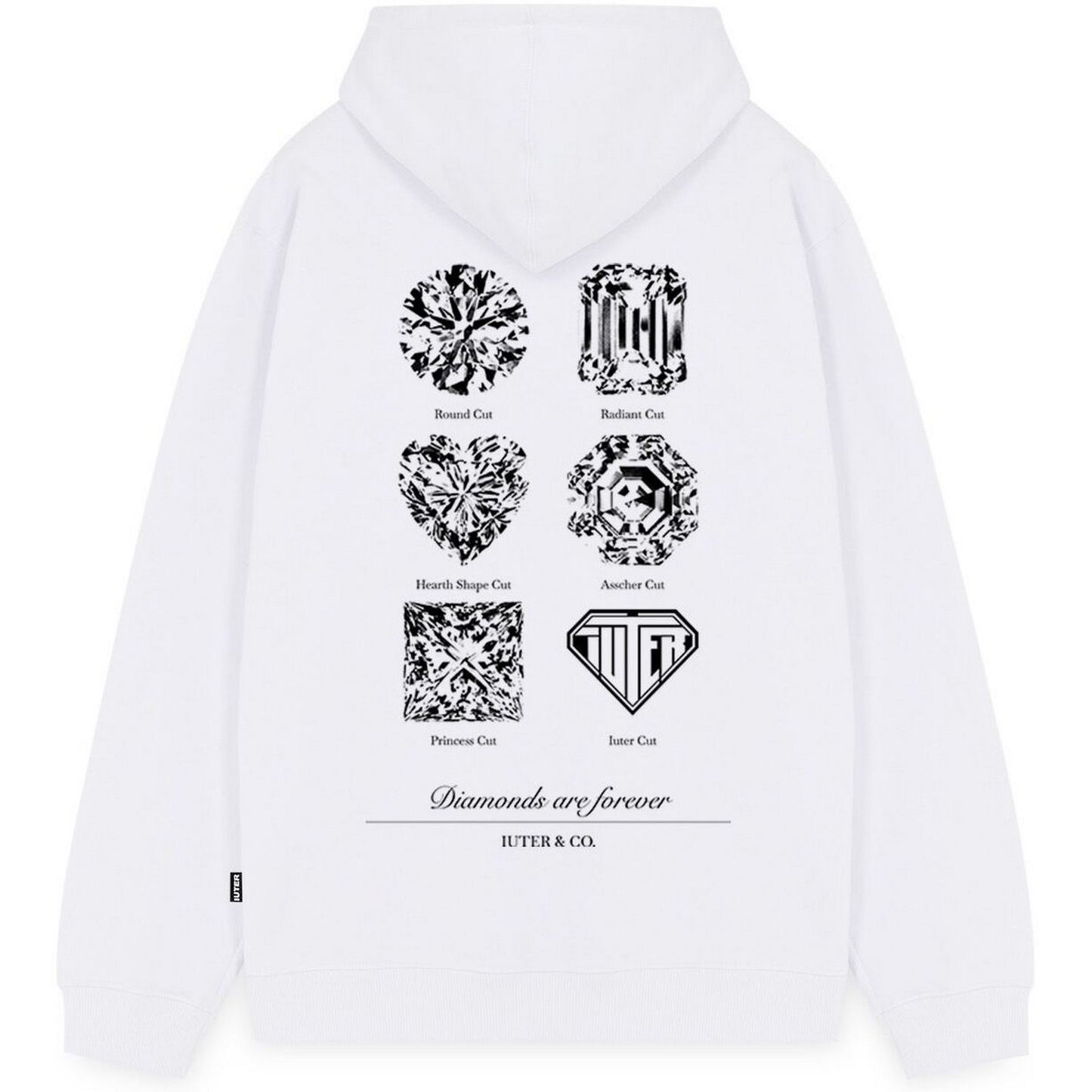 Felpe con cappuccio Uomo Iuter - Cuts Zip Hoodie - Bianco
