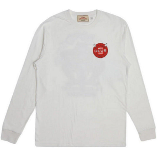 T-shirt Homme Deus Ex Machina - Riding Hot Ls Tee - Blanc