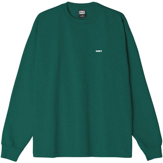 Obey Langarmhemden für Herren – Obey Bold 3 Heavyweight Classic Custom – Grün