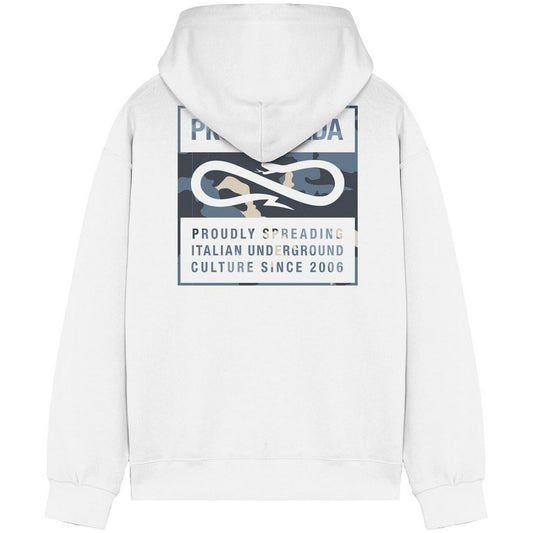 Propaganda Sweats à capuche pour hommes - Sweat-shirt Label Camo - Blanc