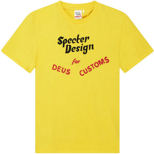 Deus Ex Machina Herren-T-Shirt – Spectre Sport Car Tee – Gelb