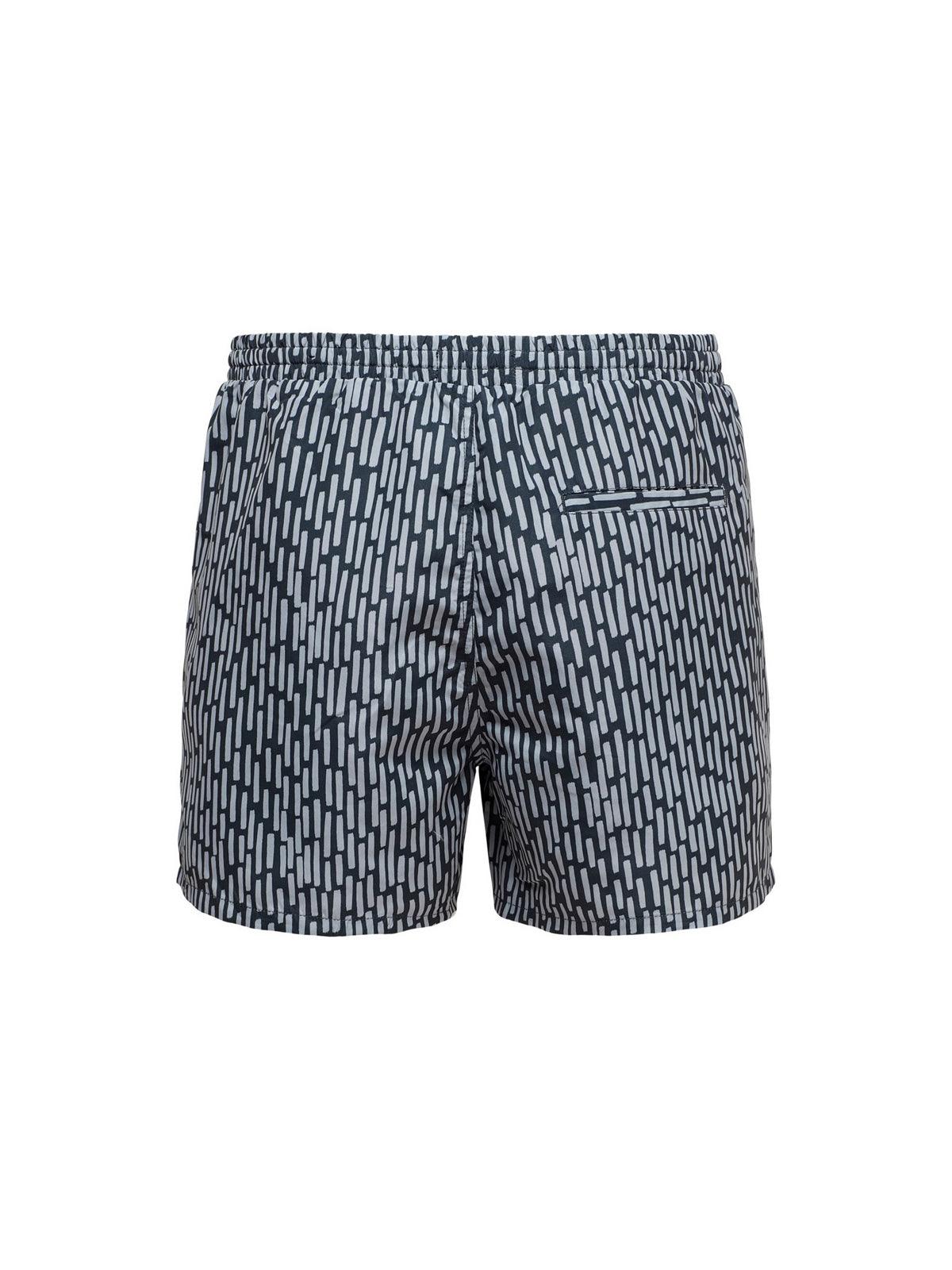 Pantaloncini e calzoncini Uomo Only & Sons - Onsted Swim Stripe Print Gw 1835 - Blu