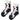 Calcetines unisex para niños Happy Socks - Calcetines de vaca para niños - Negro
