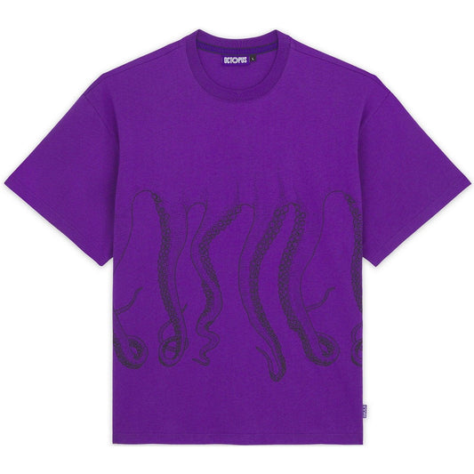 Camiseta de hombre Octopus - Camiseta Octopus Outline - Púrpura