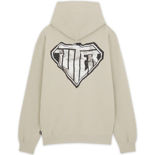 Męskie bluzy z kapturem Iuter – Bluza z kapturem z logo Crumple – Biała