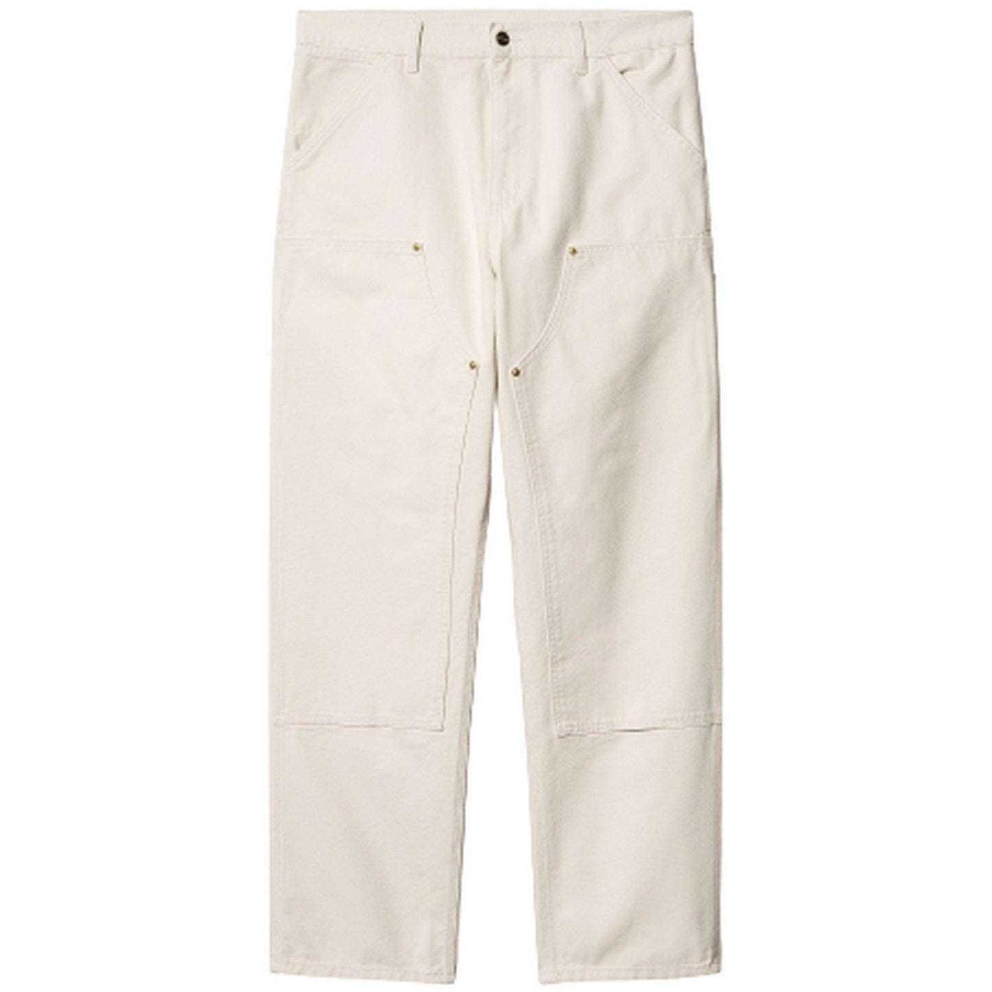 Pantaloni Uomo Carhartt Wip - Double Knee Pant Organic Cotton Dearborn Canvas - Bianco