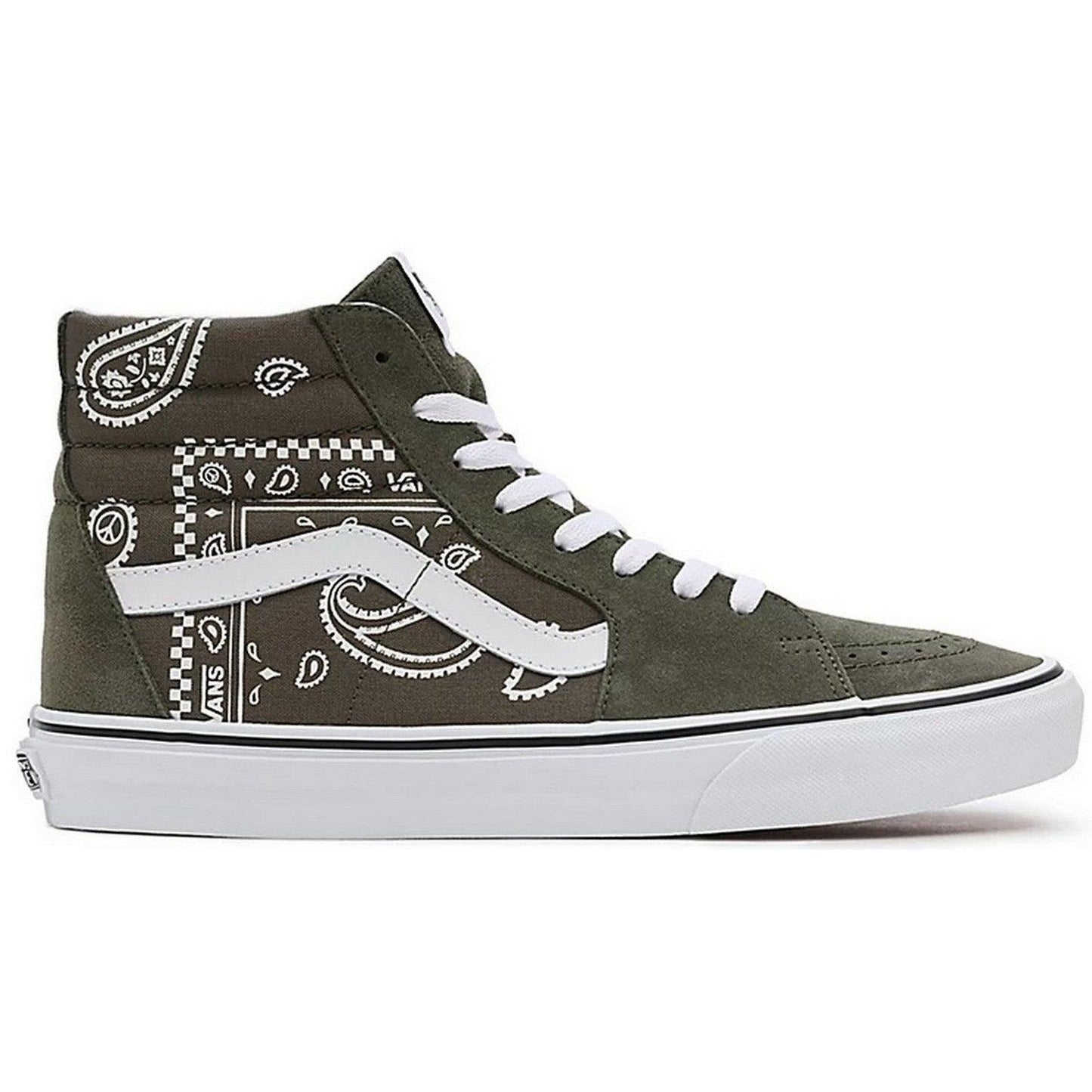Vans Baskets pour hommes - Ua Sk8-Hi (Peace Paisley) - Vert