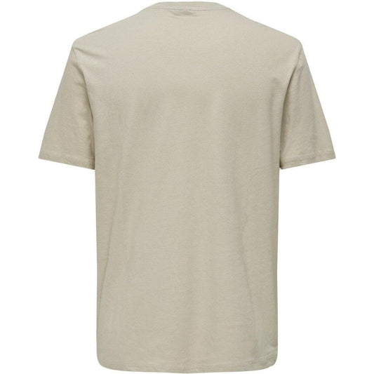 Only & Sons Herren-T-Shirt – Onskoda Reg Ss Pocket Linen Tee – Grau
