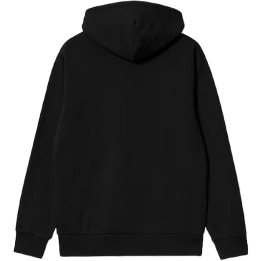 Męskie bluzy z kapturem Carhartt Wip - Bluza z kapturem i haftem - Czarna