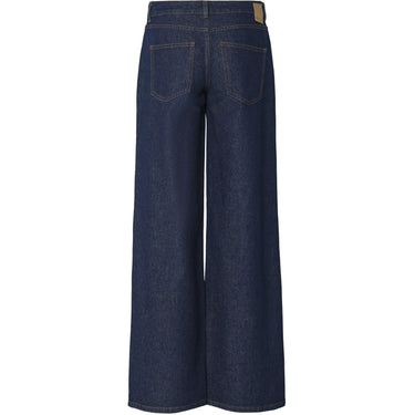 Jeans Donna Pieces - Pcselma Lw Wide Jeans Rinse Noos Bc - Blu