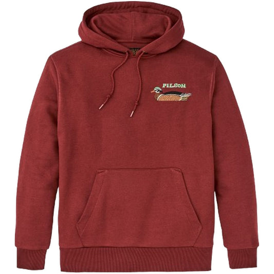 Felpe con cappuccio Uomo Filson - Prospector Embroidered Hoodie - Rosso