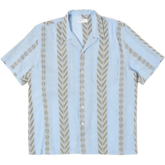 Męskie koszule codzienne Universal Works – Koszula Road – Jasnoniebieski