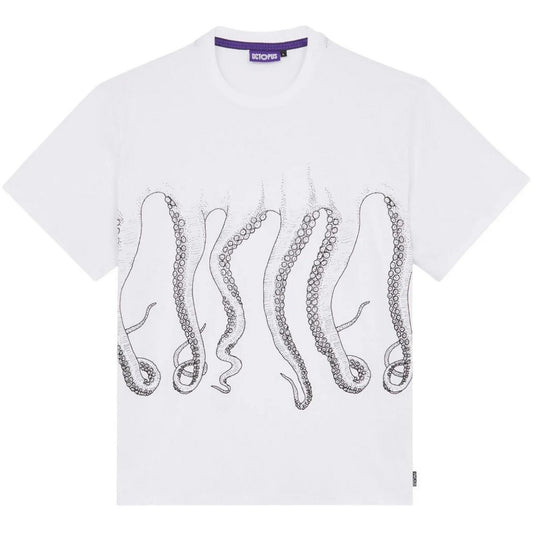 Camiseta de hombre Octopus - Camiseta Octopus Outline - Blanco