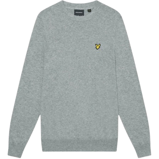 Camisas de manga larga para hombre Lyle & Scott - Jersey de cuello redondo de algodón merino - Gris