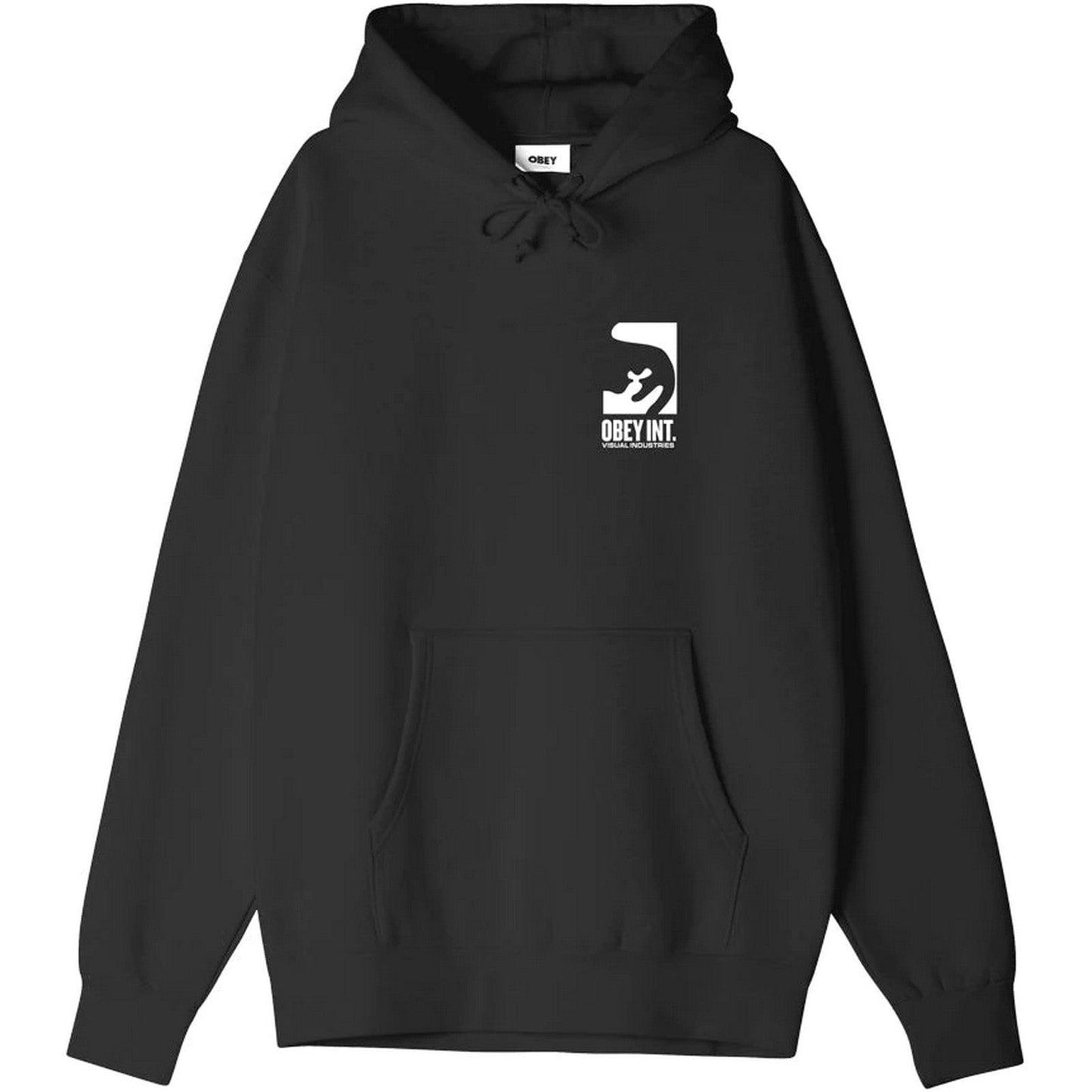 Obey Herren-Kapuzenpullover - Obey Int. Visual Industries Premium Ho – Schwarz