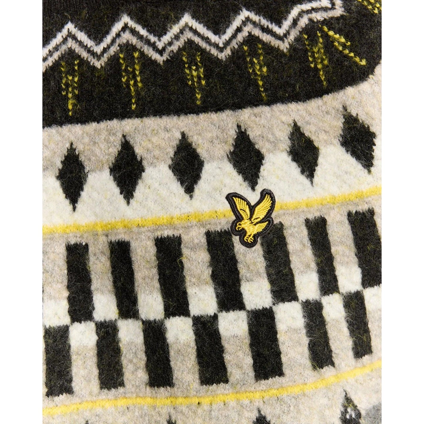 Maglioni Uomo Lyle & Scott - Fair Isle Tartan Jumper - Nero