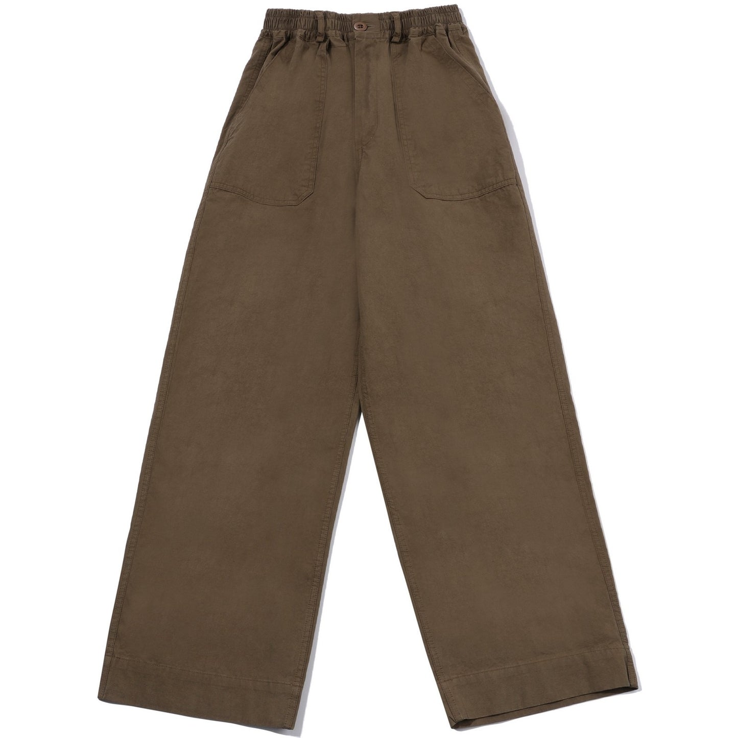 Pantaloni Unisex KAPPY DESIGN - One Tuck Wide Fatigue Pants - Marrone