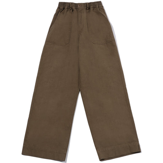 Pantaloni Unisex KAPPY DESIGN - One Tuck Wide Fatigue Pants - Marrone