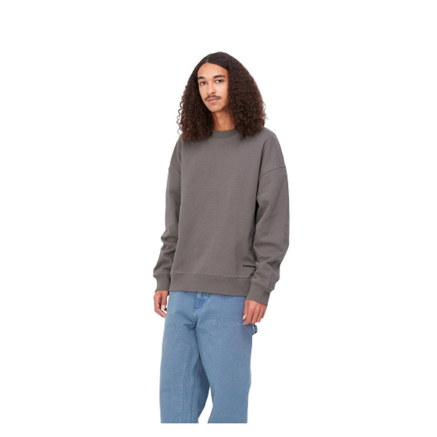 Felpe senza cappuccio Uomo Carhartt Wip - Link Script Sweat - Grigio