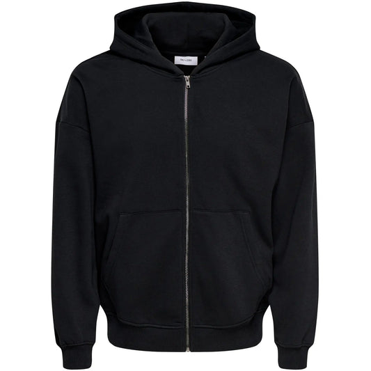 Camisas de manga larga para hombre Only & Sons - Turner Vtg Full Zip Noos - Negro