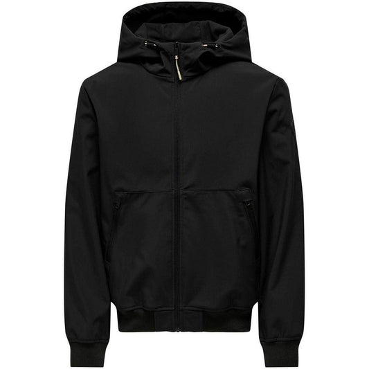 Only & Sons Vestes pour hommes - Onsbowie Softshell Bomber Otw Noos - Noir