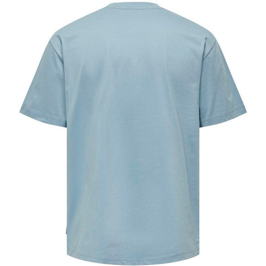 T-shirt pour hommes Only & Sons - Onsfred Rlx Ss Tee Noos - Bleu