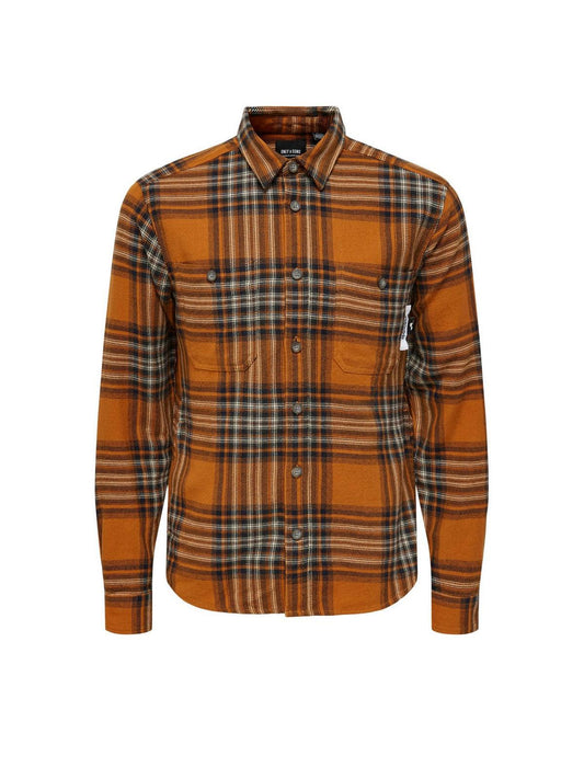 Freizeithemden für Herren von Only & Sons – Onsmilton Life Ls Check Overshirt – Orange