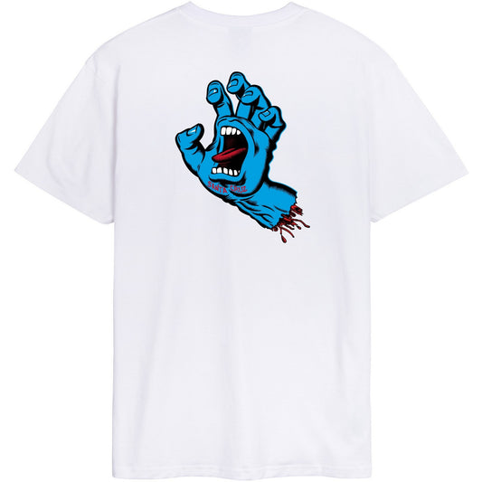 T-shirt Uomo Santa Cruz - Screaming Hand Chest T-Shirt - Bianco