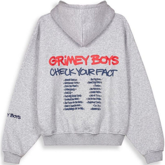 Męskie bluzy z kapturem Grmy - Grimey Boys Vintage Hoodie - Szare