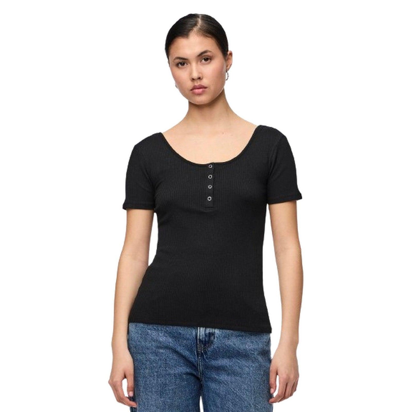 Tanktops und Tops Damenteile - Pckitte Ss Top Noos Bc - Schwarz