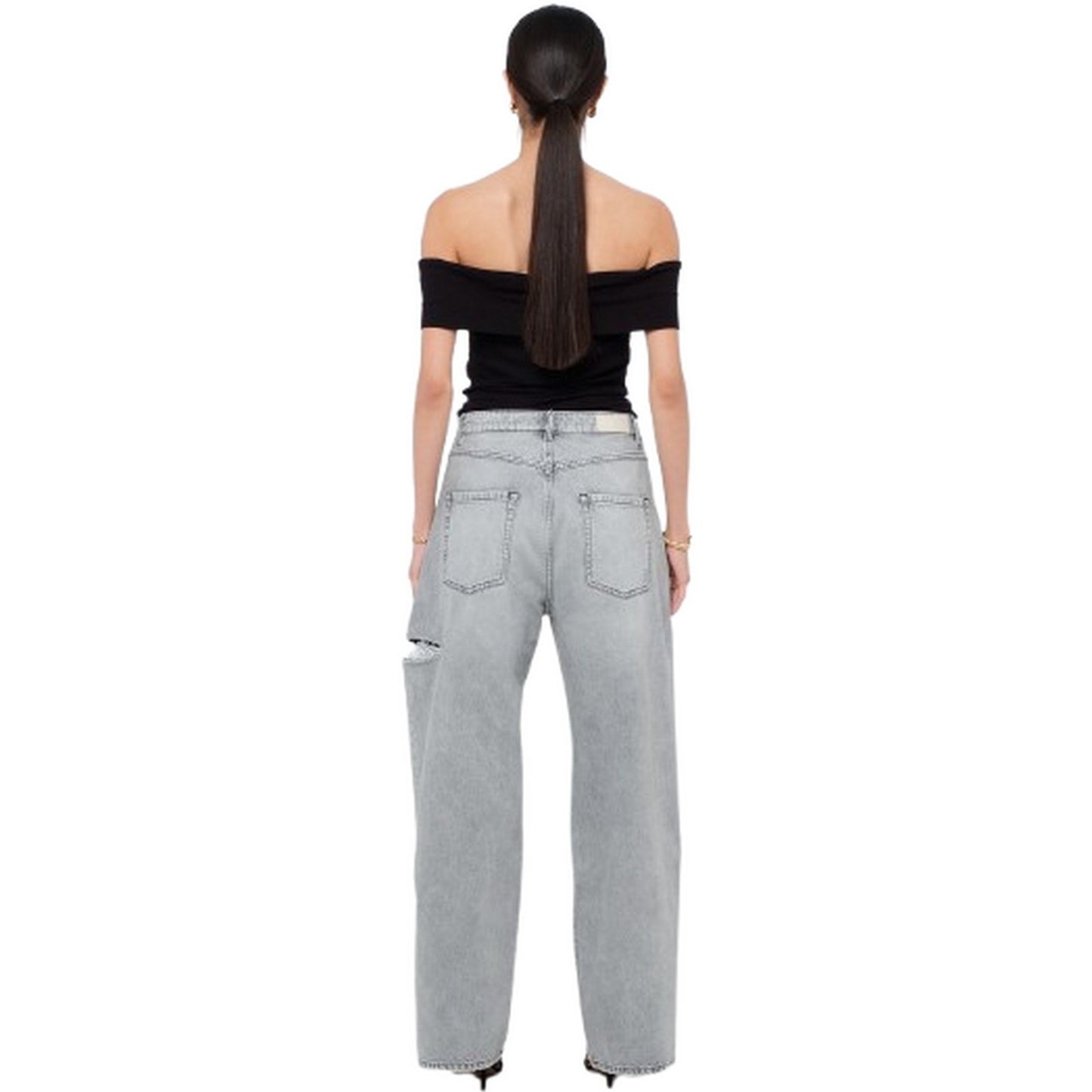 Vaqueros Icon Denim Mujer - Poppy - Gris