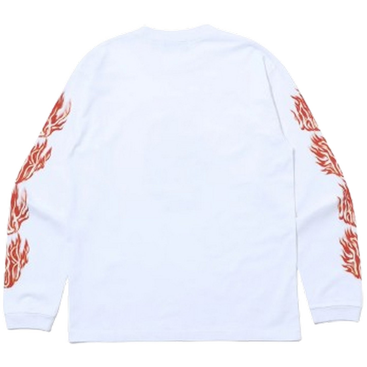 Maglie a manica lunga Unisex XLarge - Skull In Flames L/S Tee - Bianco