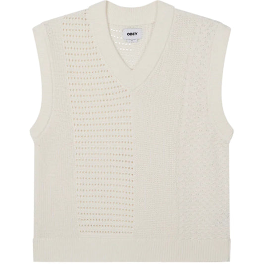 Gilet Uomo Obey - Garret Sweater Vest - Bianco
