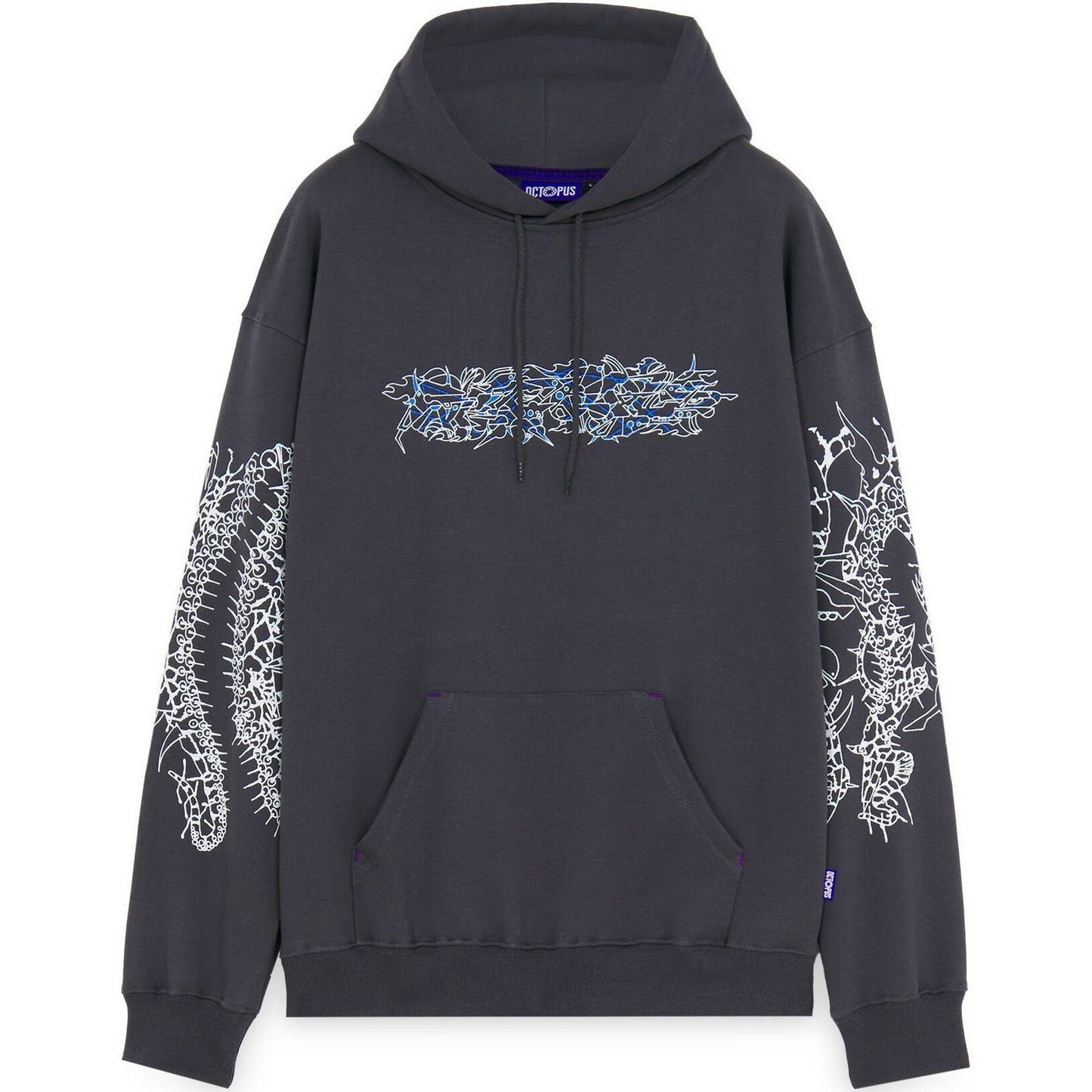 Felpe con cappuccio Uomo Octopus - Digital Banger Hoodie By Visual Kulture - Grigio